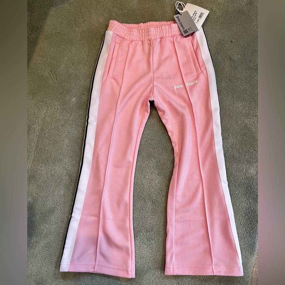 Pink Palm Angels Flare Track Pants Girls Sz8 NWT